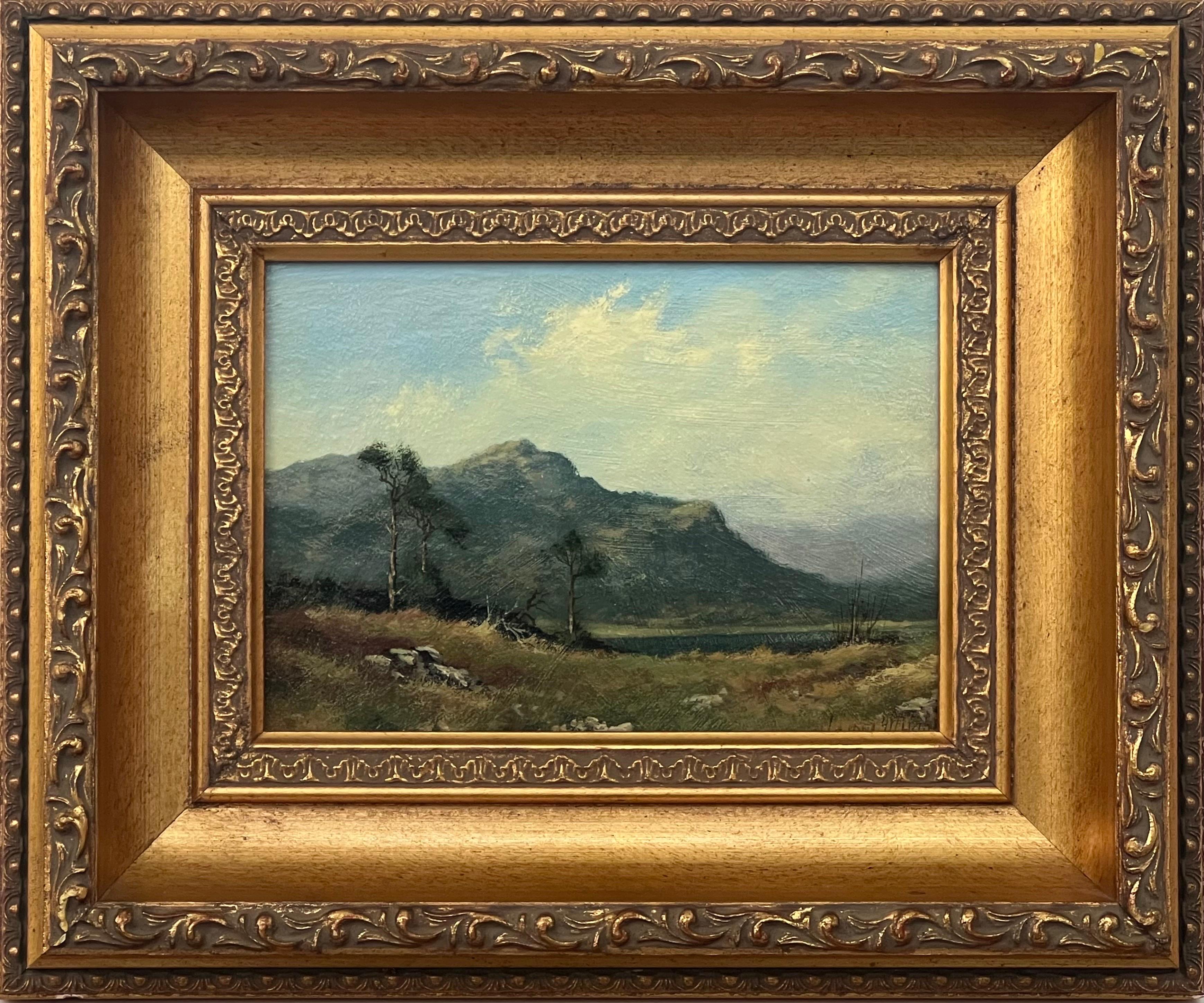 Peinture d'une montagne dans le Lake District, Angleterre, par un artiste britannique du 20e siècle