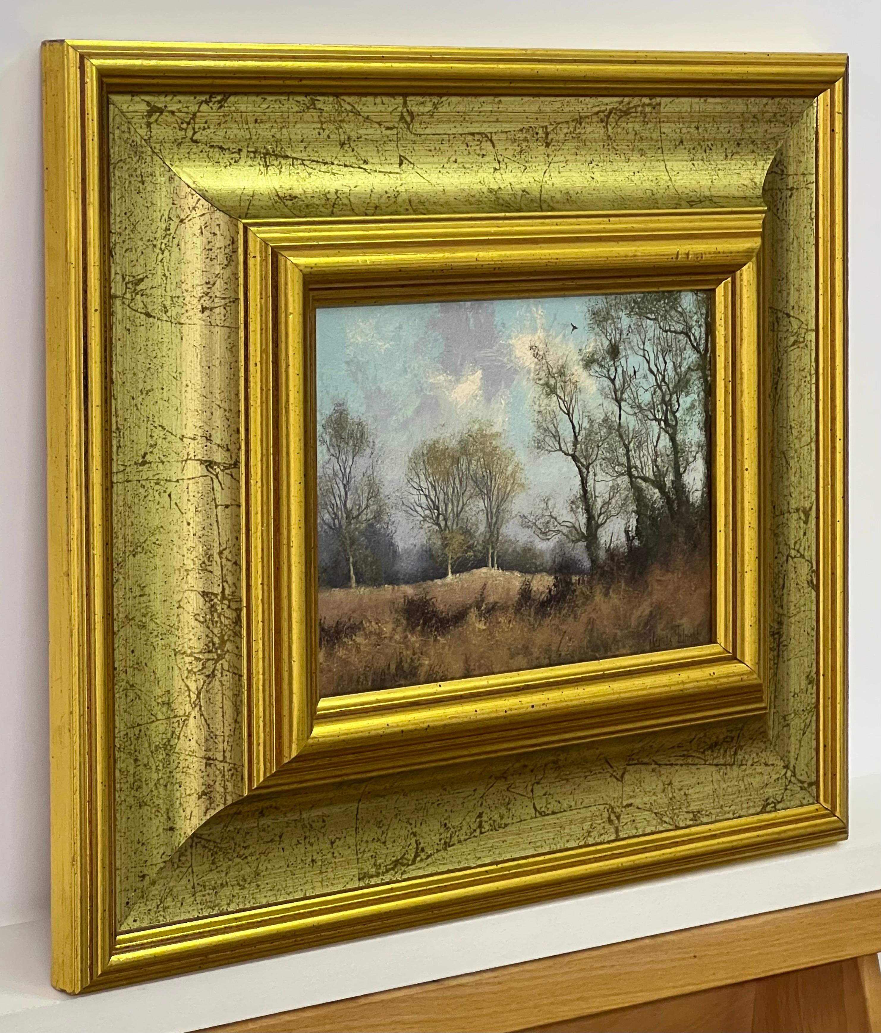Painting of Woodland Trees in the English Countryside by 20th Century Artist For Sale 1