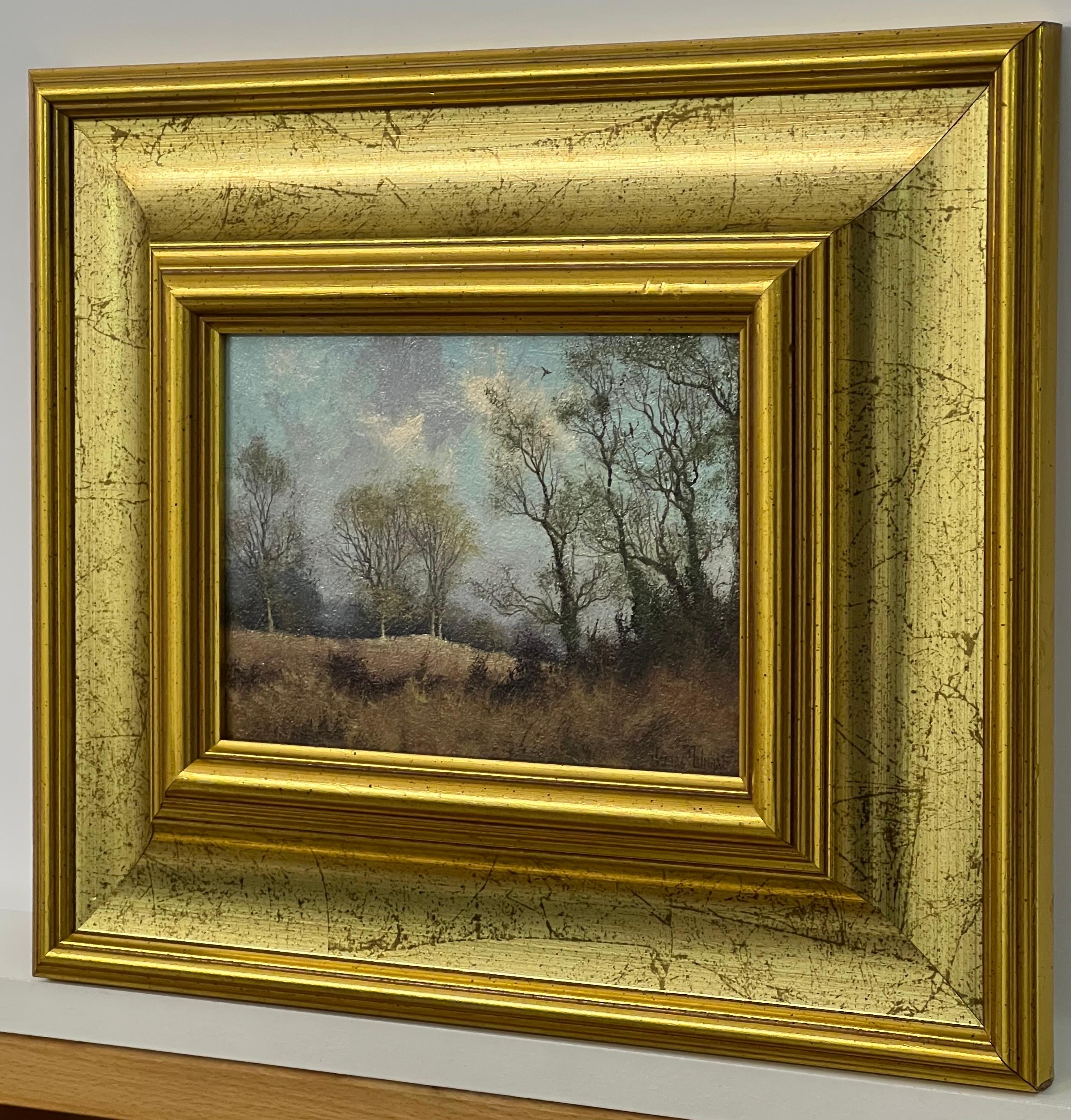 Painting of Woodland Trees in the English Countryside by 20th Century Artist For Sale 3