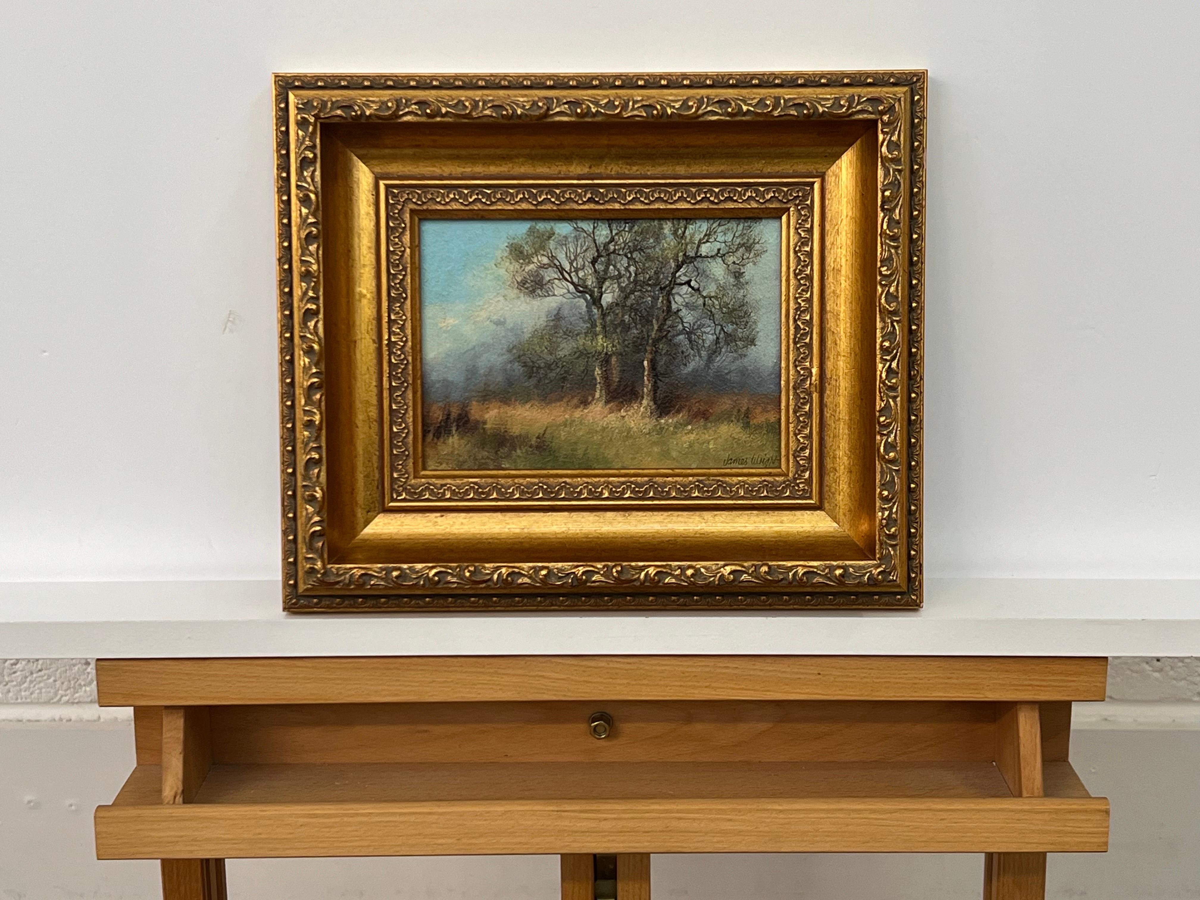 Étude des arbres et des champs dans la campagne anglaise par un artiste paysagiste du 20e siècle en vente 6