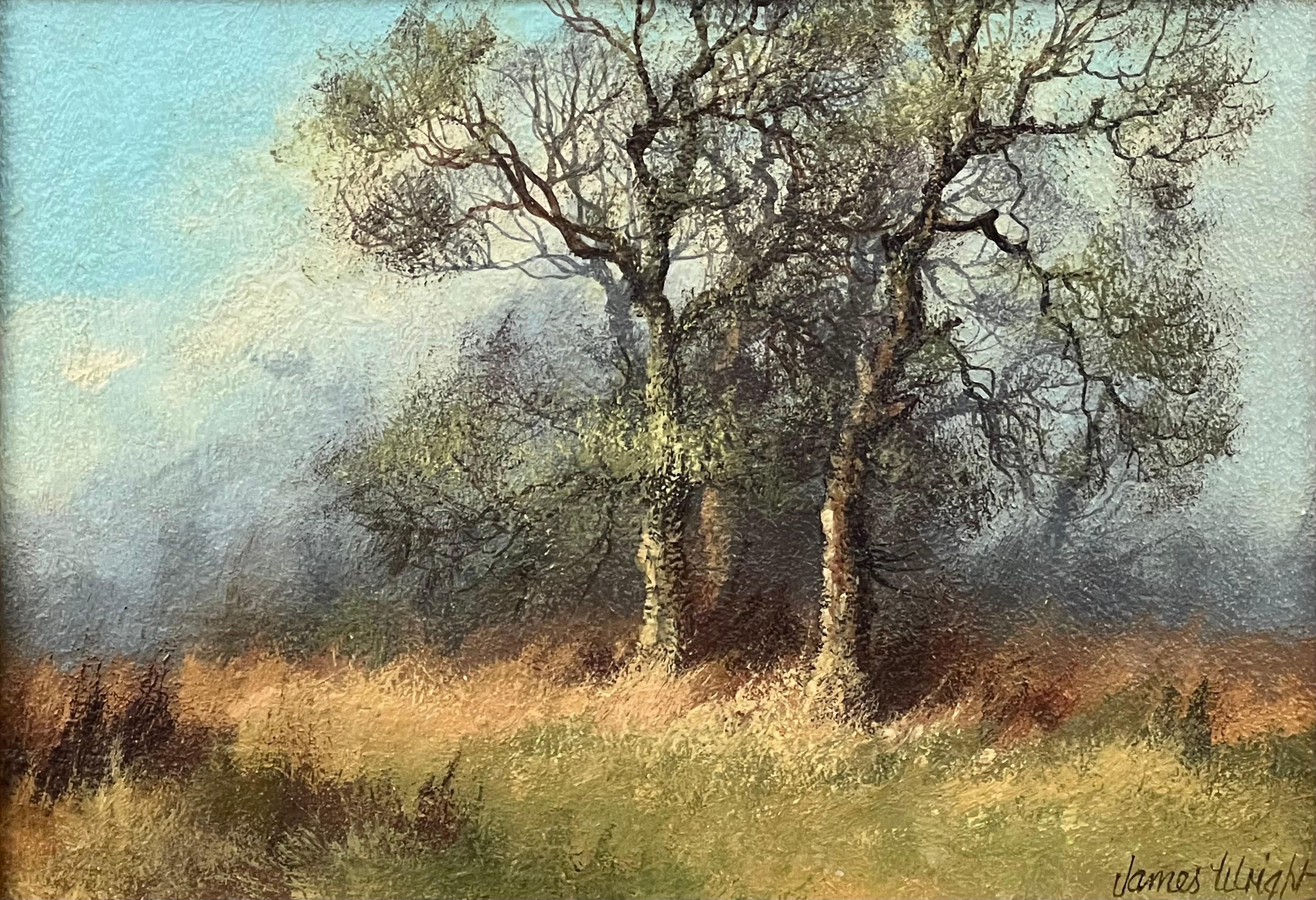 Étude des arbres et des champs dans la campagne anglaise par un artiste paysagiste du 20e siècle en vente 5