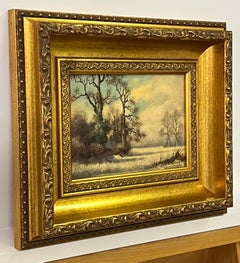 Paesaggio invernale Scena di neve nella campagna inglese di un artista del XX secolo