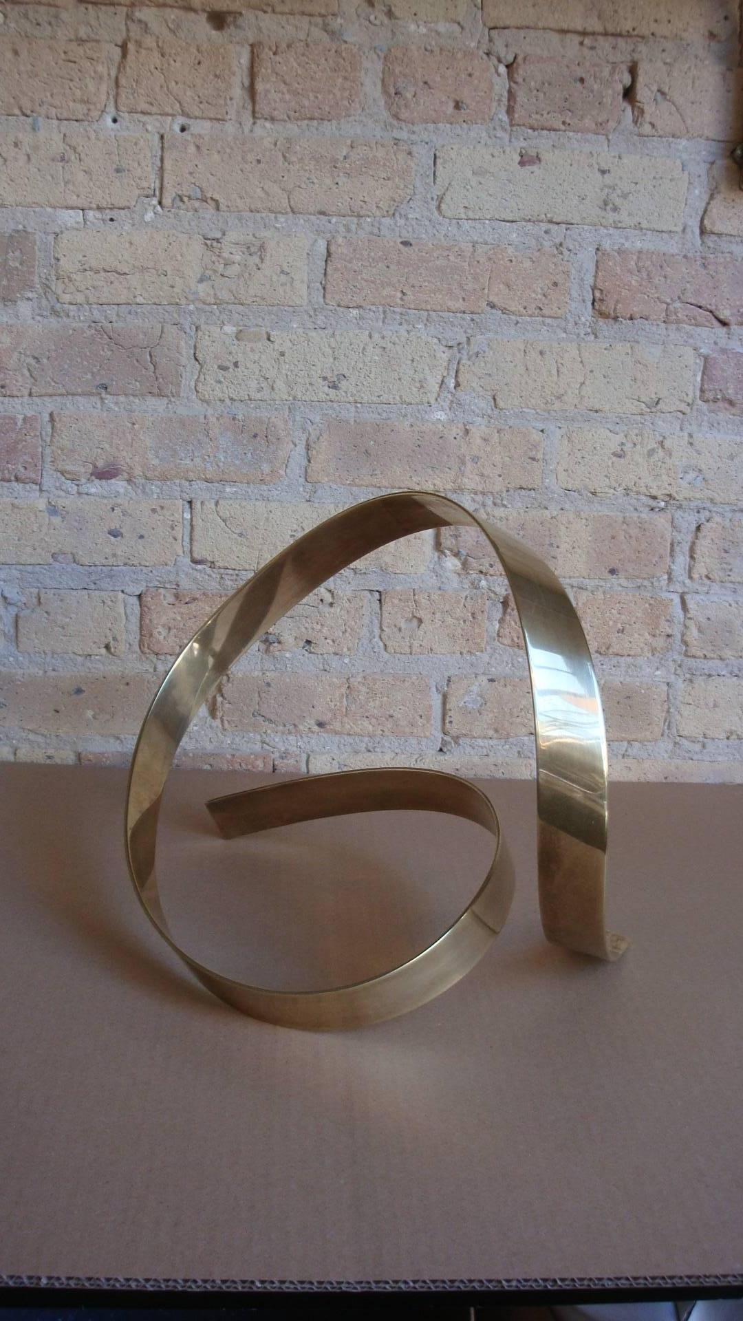 North American James W. Uhrig Brass Abstract Sculpture