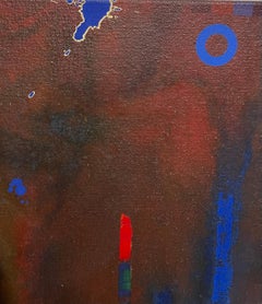 Modernist American Abstract Expressionist Pop Art Painting on Canvas James Yohe