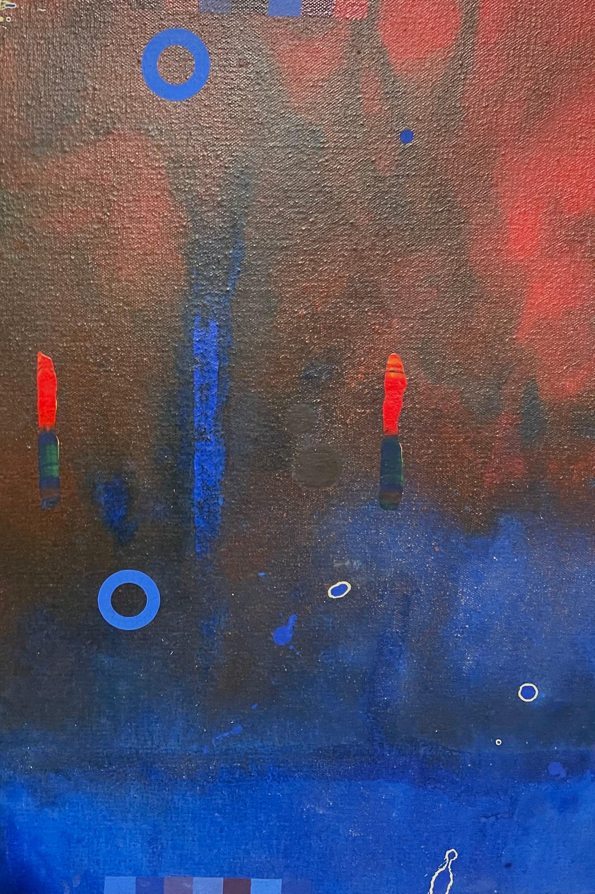 Peinture moderniste américaine d'expressionnisme abstrait Pop Art sur toile James Yohe 2