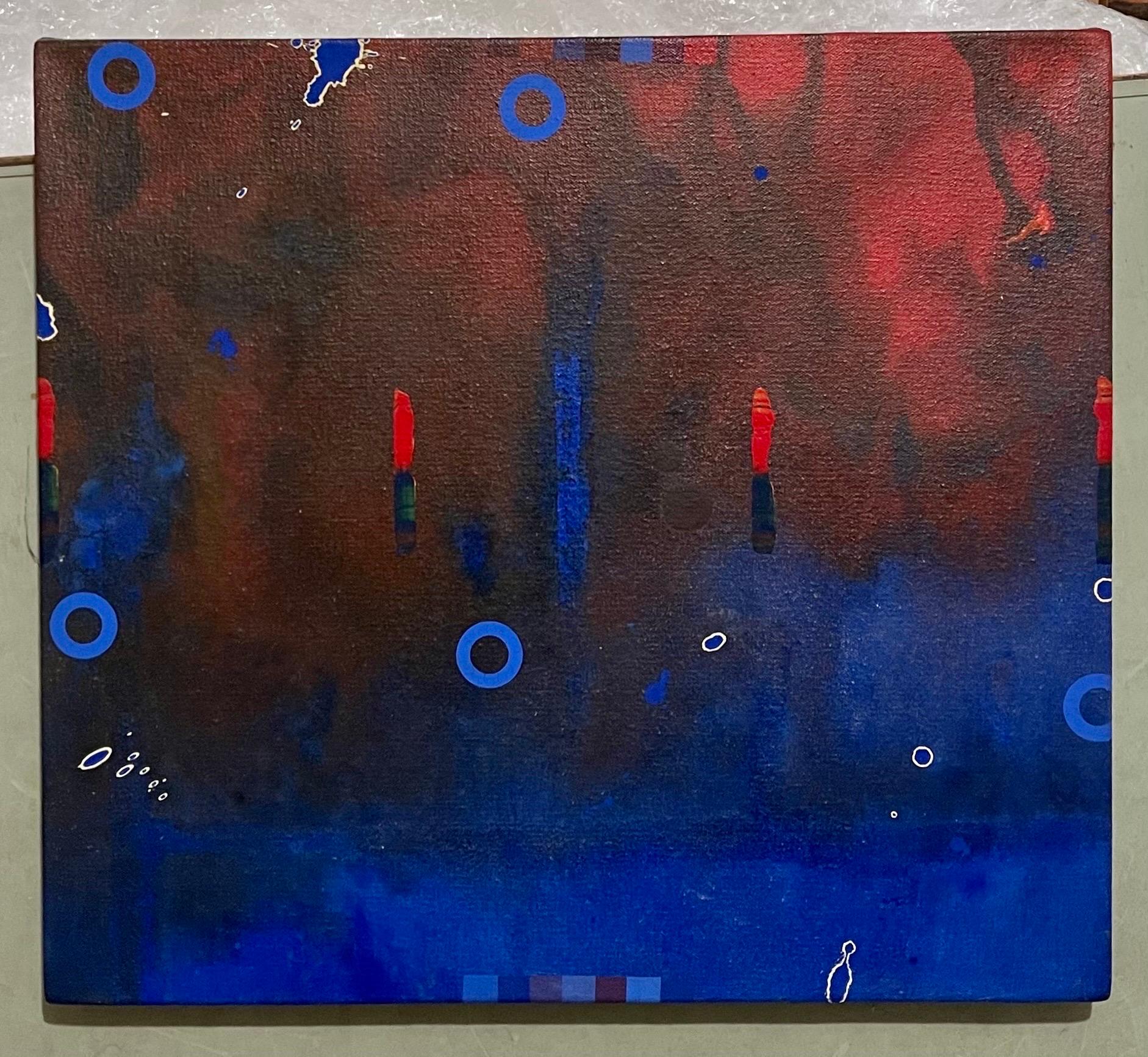 Peinture moderniste américaine d'expressionnisme abstrait Pop Art sur toile James Yohe 5