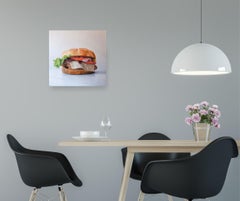 Chicken Bacon Ranch - pittura ad olio originale realistica di natura morta  -Arte contemporanea