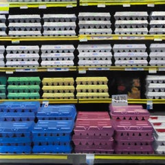 Egg Aisle No.12 - original realism still life oil painting  - contemporary art
