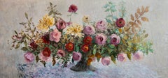 Fall Arrangement -original impressionism still life floral oil painting-Art
