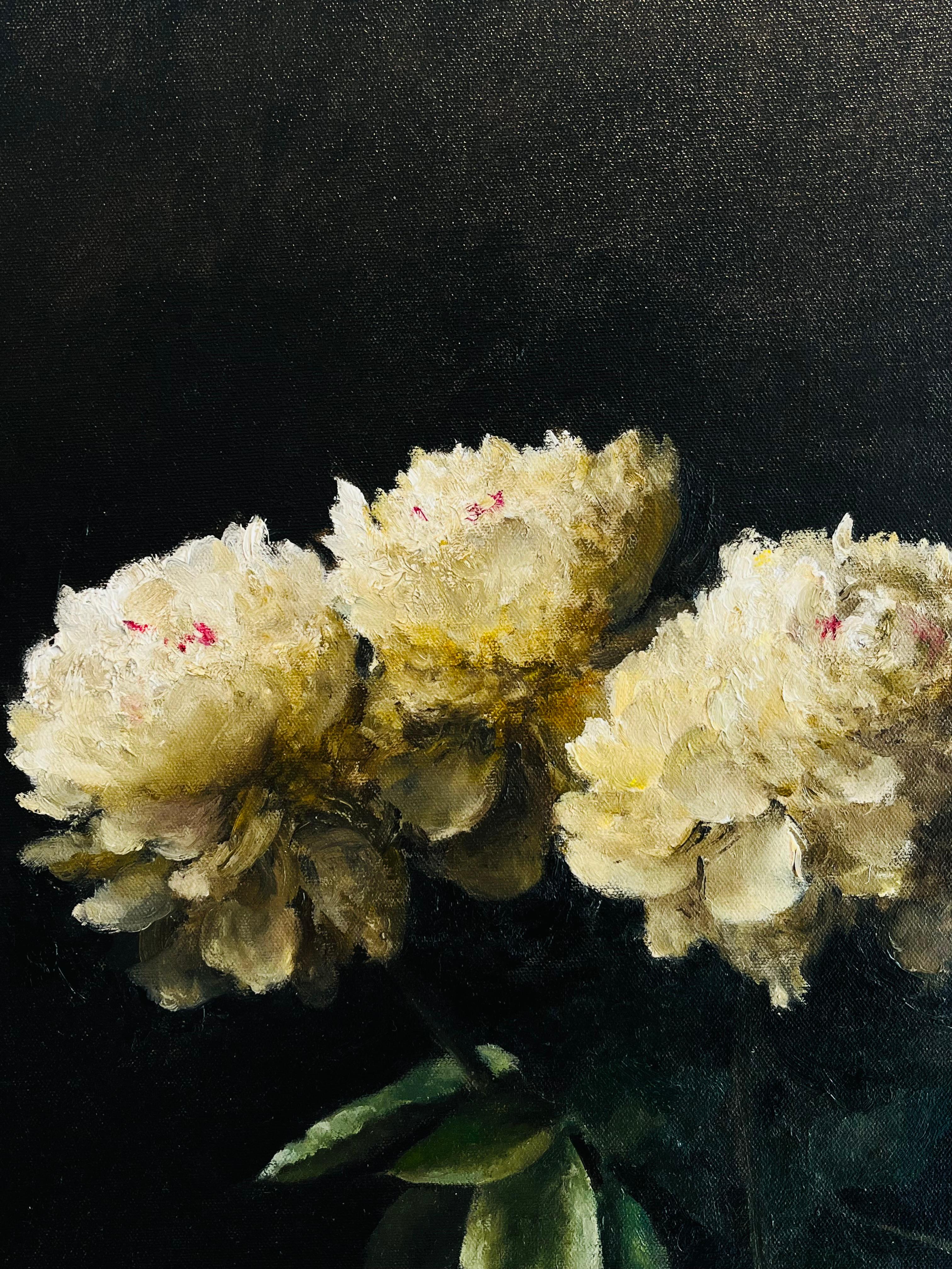 Destacando la compasión-impresionismo original pintura de bodegón-contemporáneo - Painting realista estadounidense de James Zamora