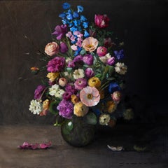 Isolating Beauty - realist floral bouquest study original modern still life art
