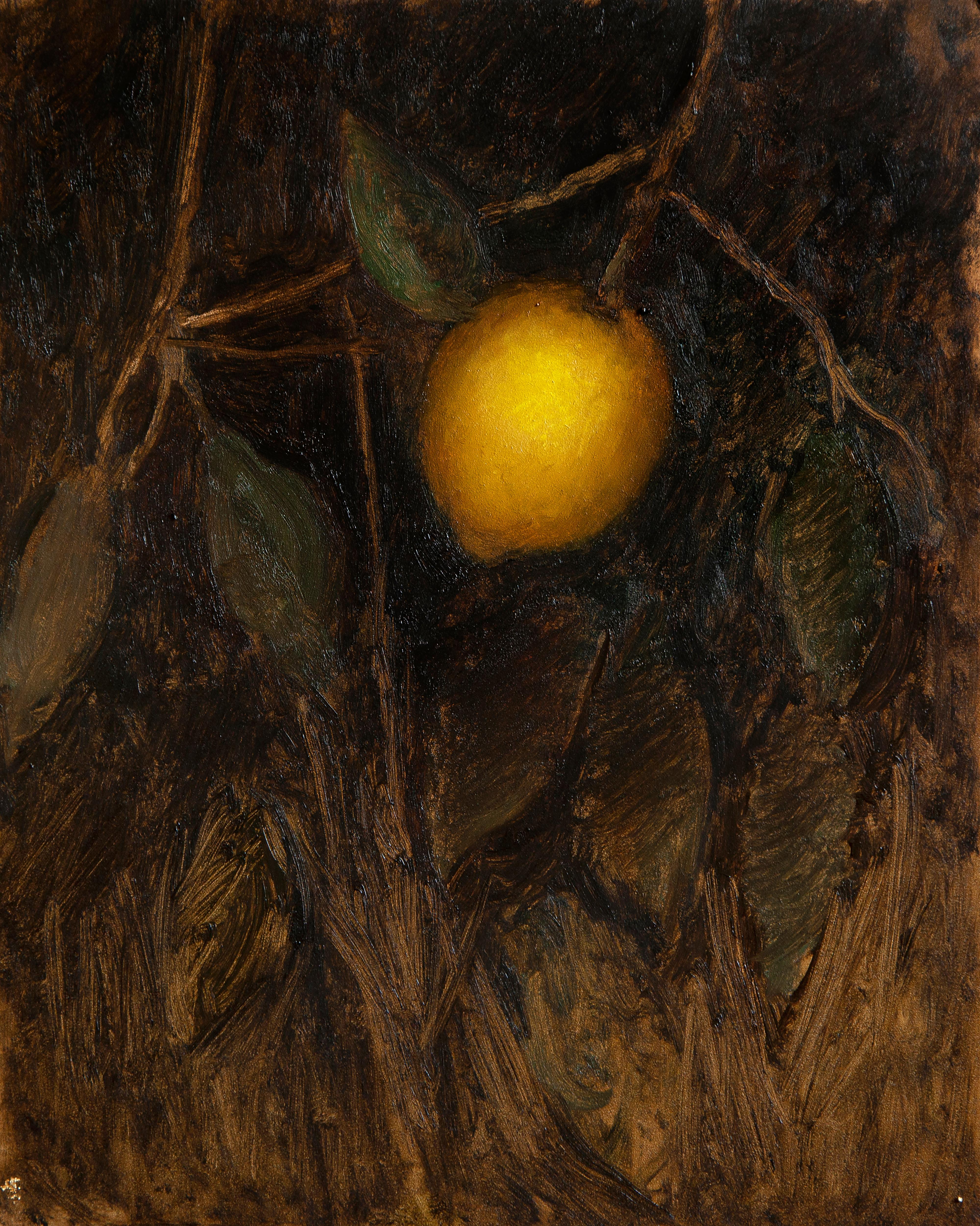 James Zamora Portrait Painting - Lemon Tree Study - original still life study portrait contemporary realism oil
