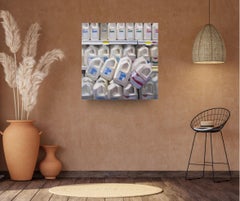 Milk Aisle No.5 - original realism still life oil painting  - contemporary art