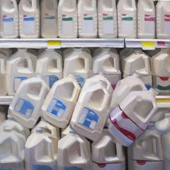 Milk Aisle No.5 - original realism still life oil painting  - contemporary art