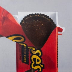 Reese's No. 3 - pittura ad olio di natura morta originale e realistica - arte contemporanea