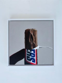Snickers Oil on Canvas Still Life painting, Original Contemporary Hyperrealism