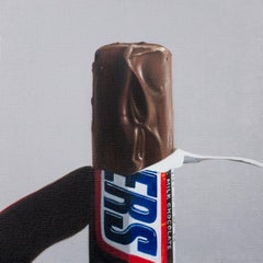 Snickers Oil on Canvas Still Life painting, Original Contemporary Hyperrealism