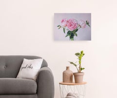 Whispered Bloom - peinture impressionniste originale de nature morte - art contemporain