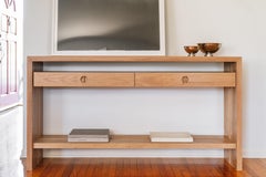 Solid Oak and Walnut Jameson Console Table by Lynnea Jean