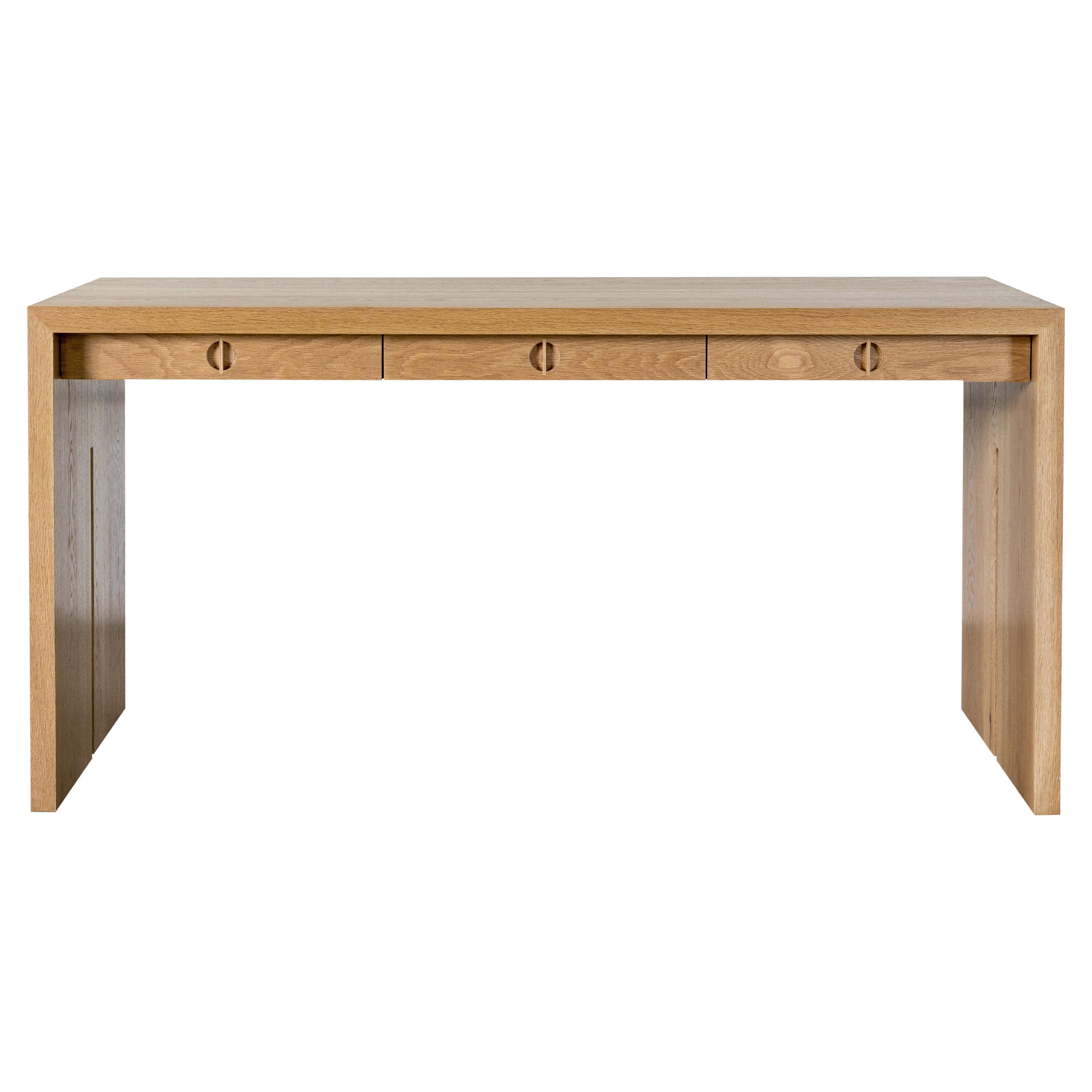 Jameson Desk, Solid Oak and Walnut by Lynnea Jean