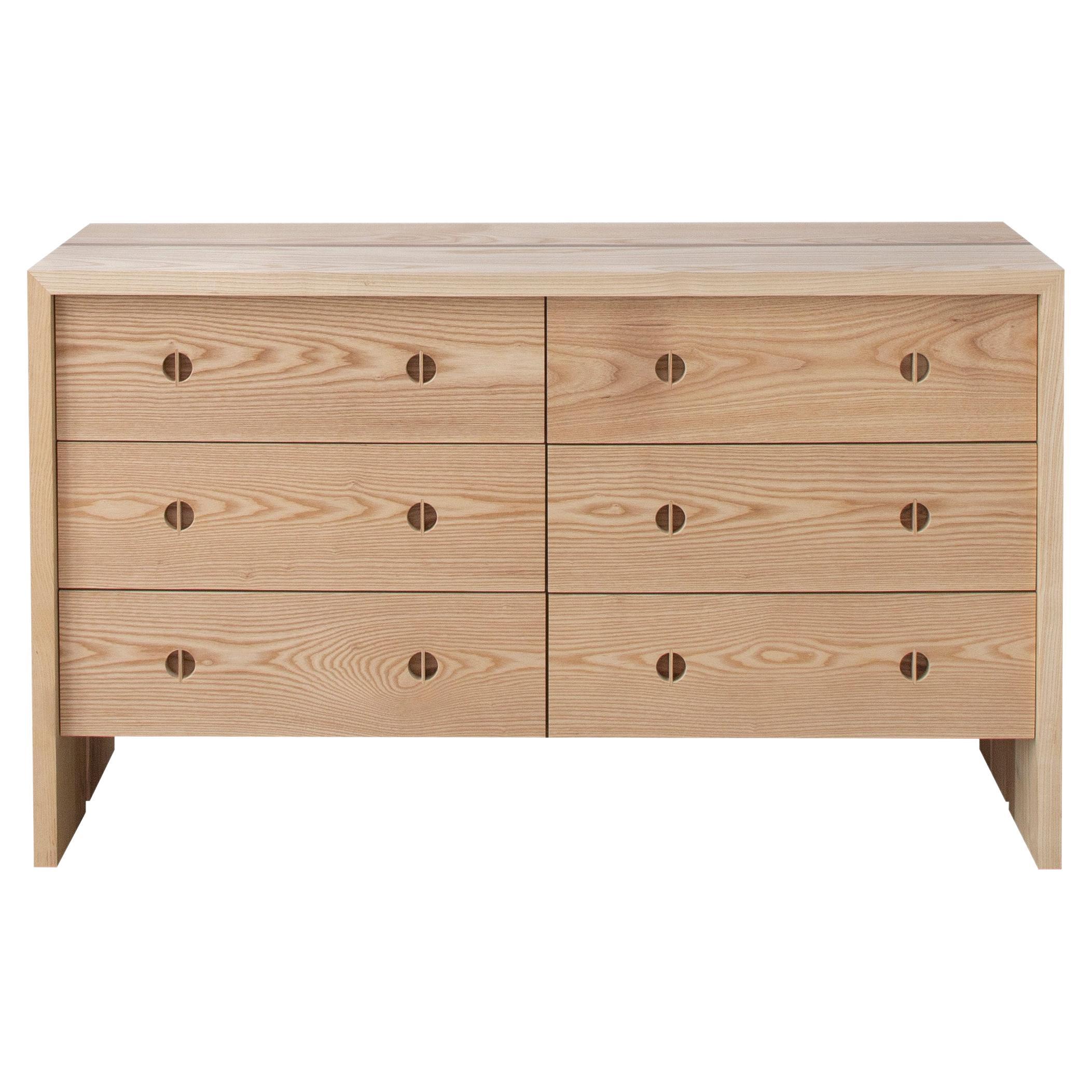 Solid Ash and Walnut Jameson Dresser by Lynnea Jean
