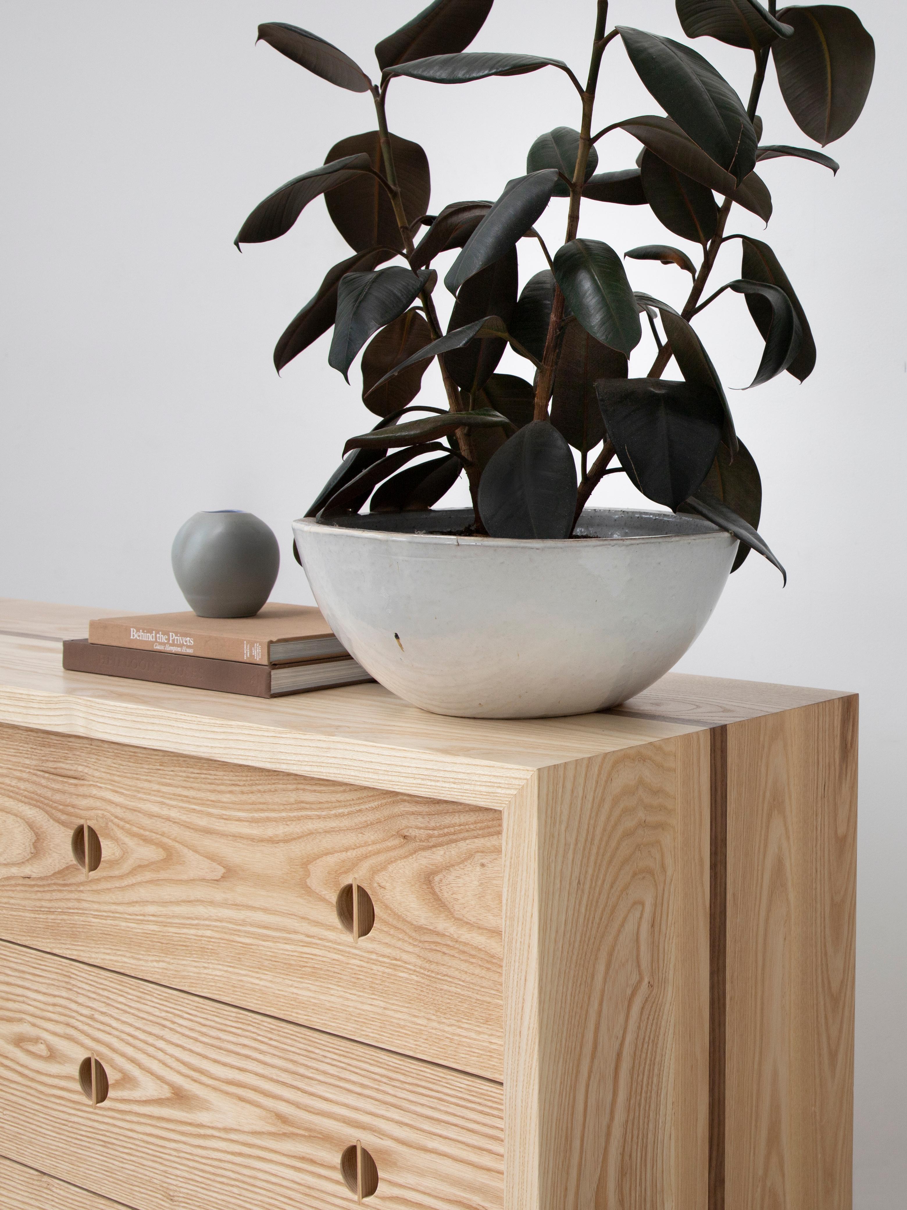 Jameson Dresser. Solid Oak and Walnut by Lynnea Jean In New Condition For Sale In Venice, CA