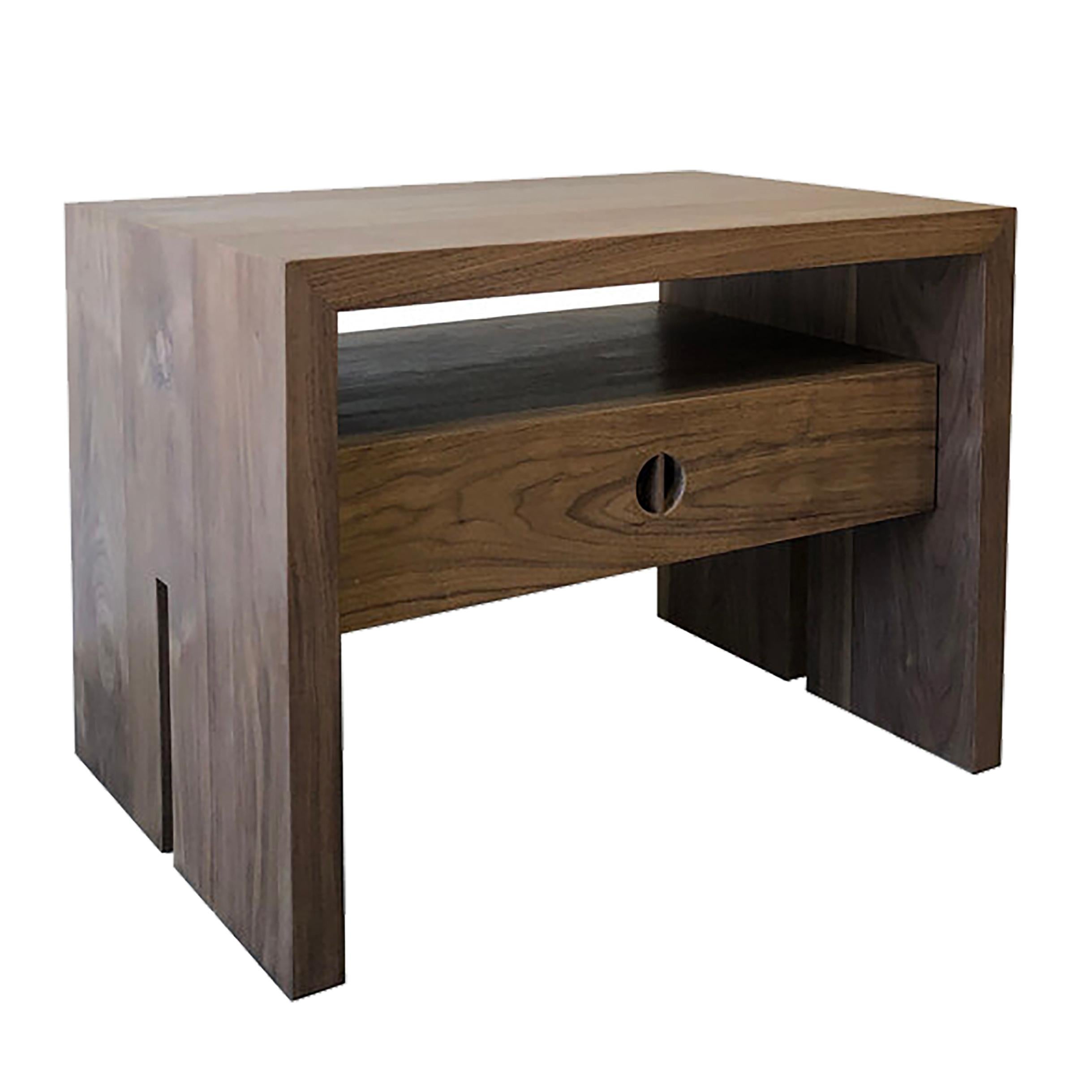 Hand-Crafted Jameson Nightstand, Solid Walnut by Lynnea Jean For Sale