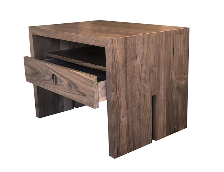 Jameson Nightstand, Solid Walnut by Lynnea Jean For Sale at 1stDibs