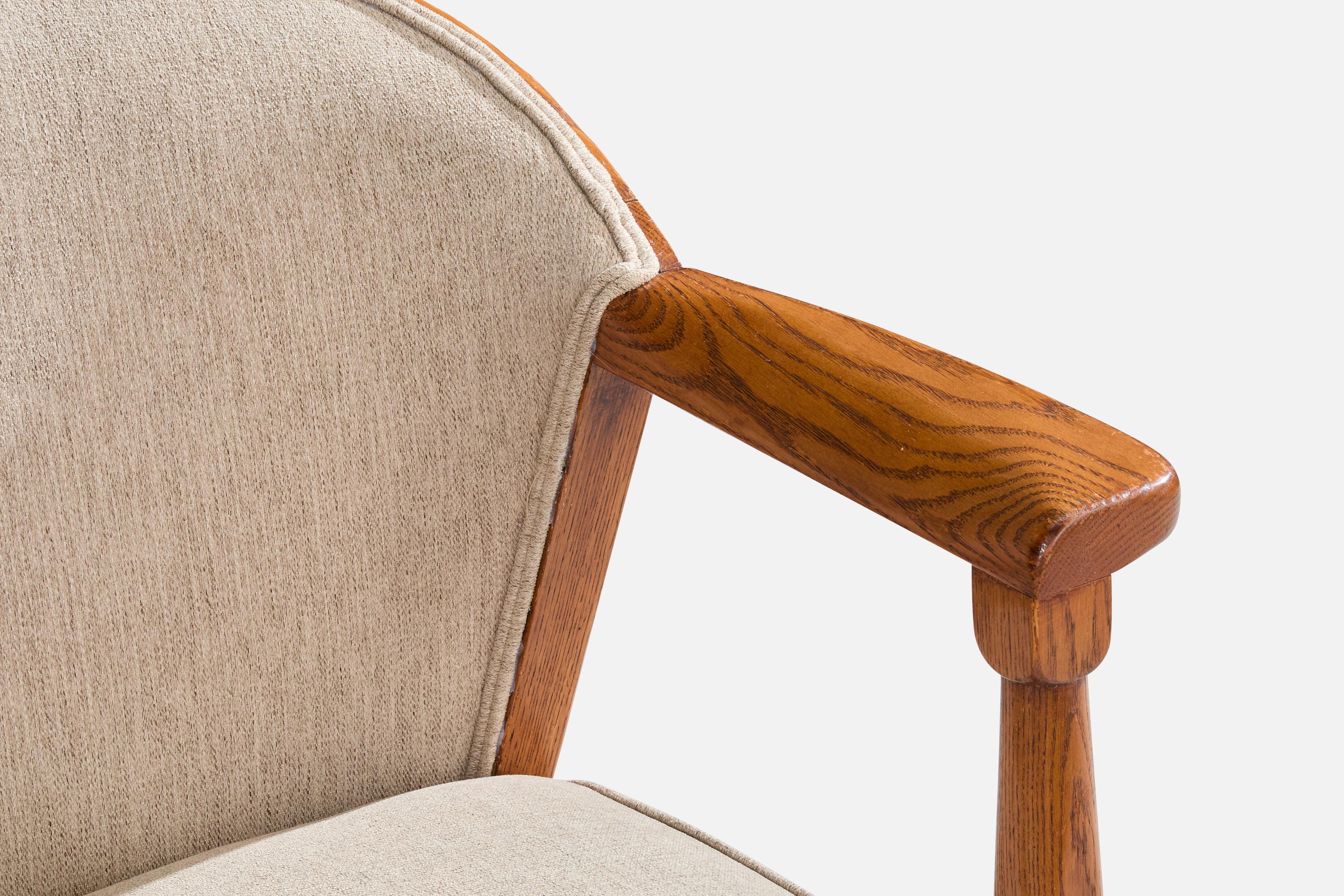 Jamestown Lounge Co., Sedie da salotto, Oak, Tessuto, USA, anni '40 5