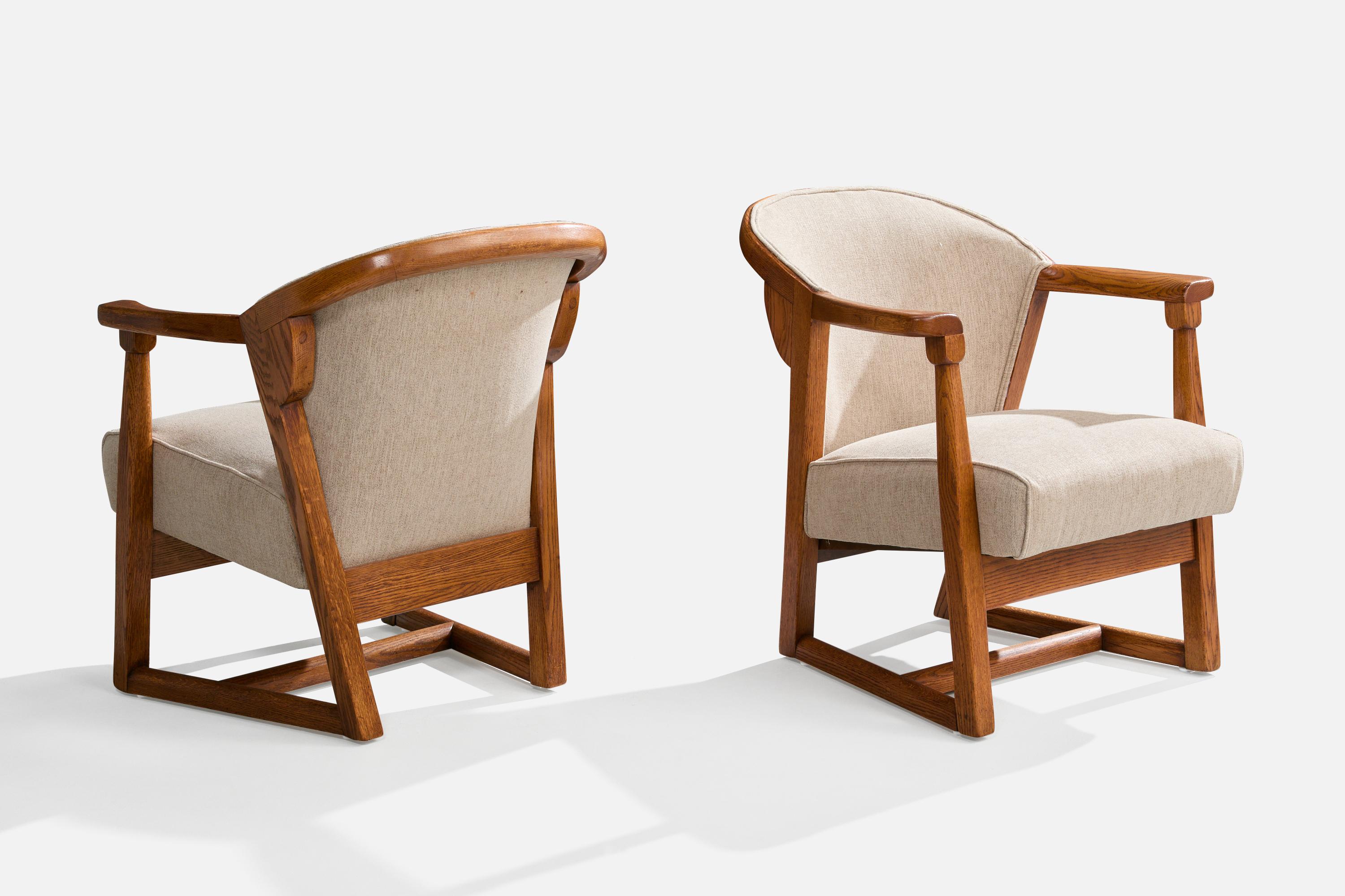 Jamestown Lounge Co., Sedie da salotto, Oak, Tessuto, USA, anni '40 In condizioni buone a High Point, NC