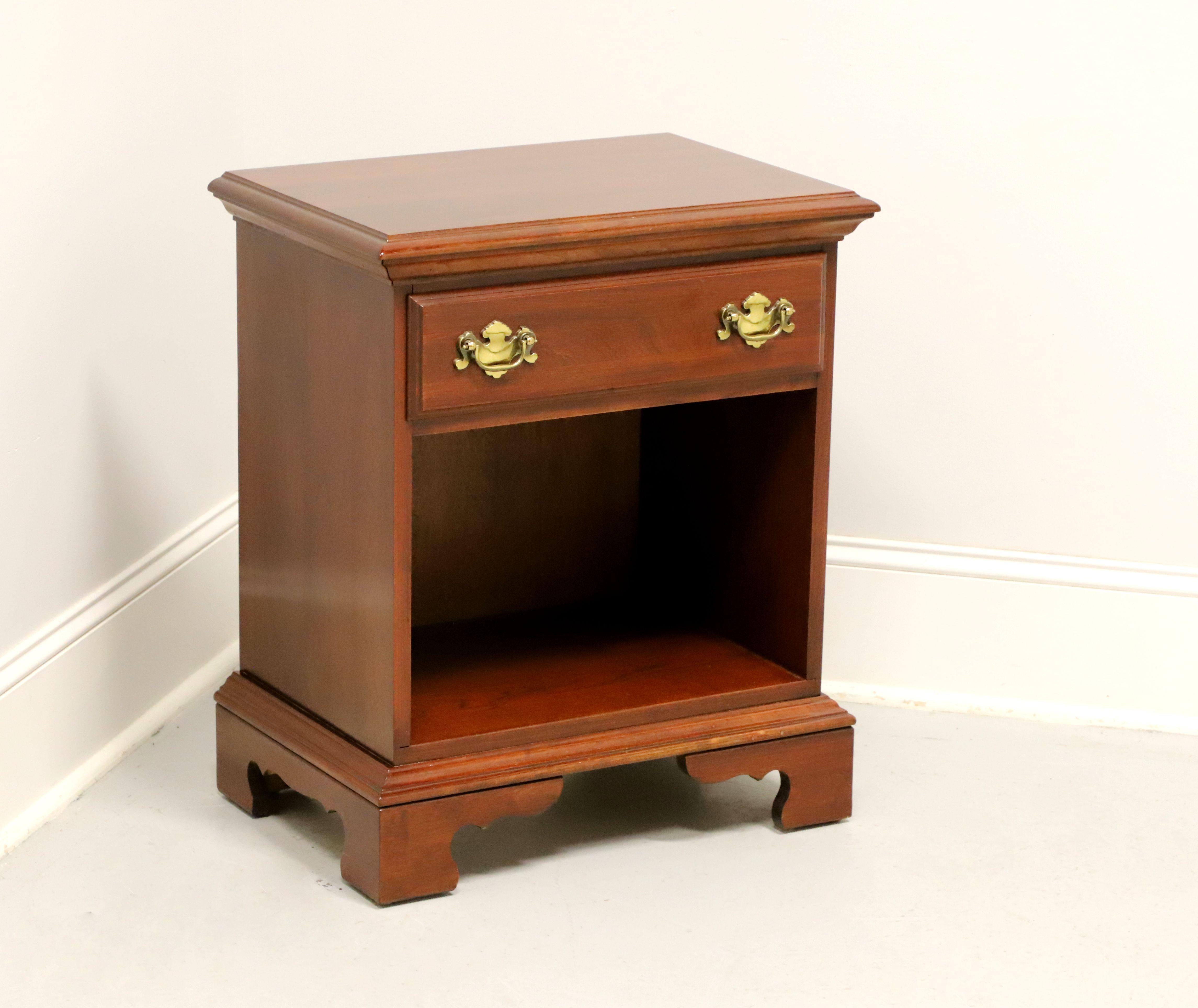 JAMESTOWN STERLING Cherry Chippendale One-Drawer Nightstand For Sale 3