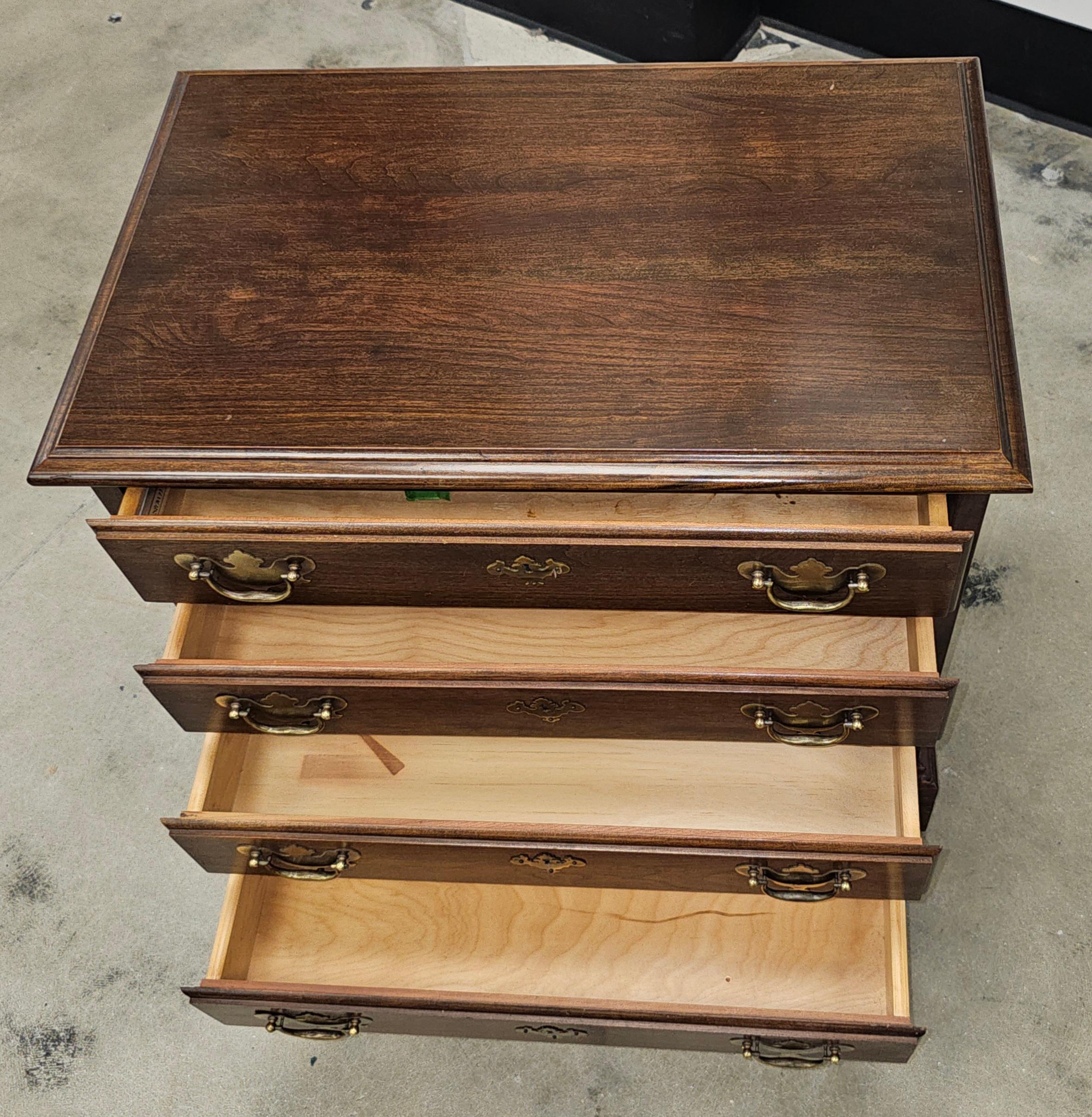 Jamestown Sterling Chippendale Style Cherry Bedside Chest of Drawers For Sale 1