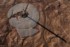 Jardinière solaire concentrée Cerro Dominador, désert d'Atacama, Chili, 16 juillet 2017