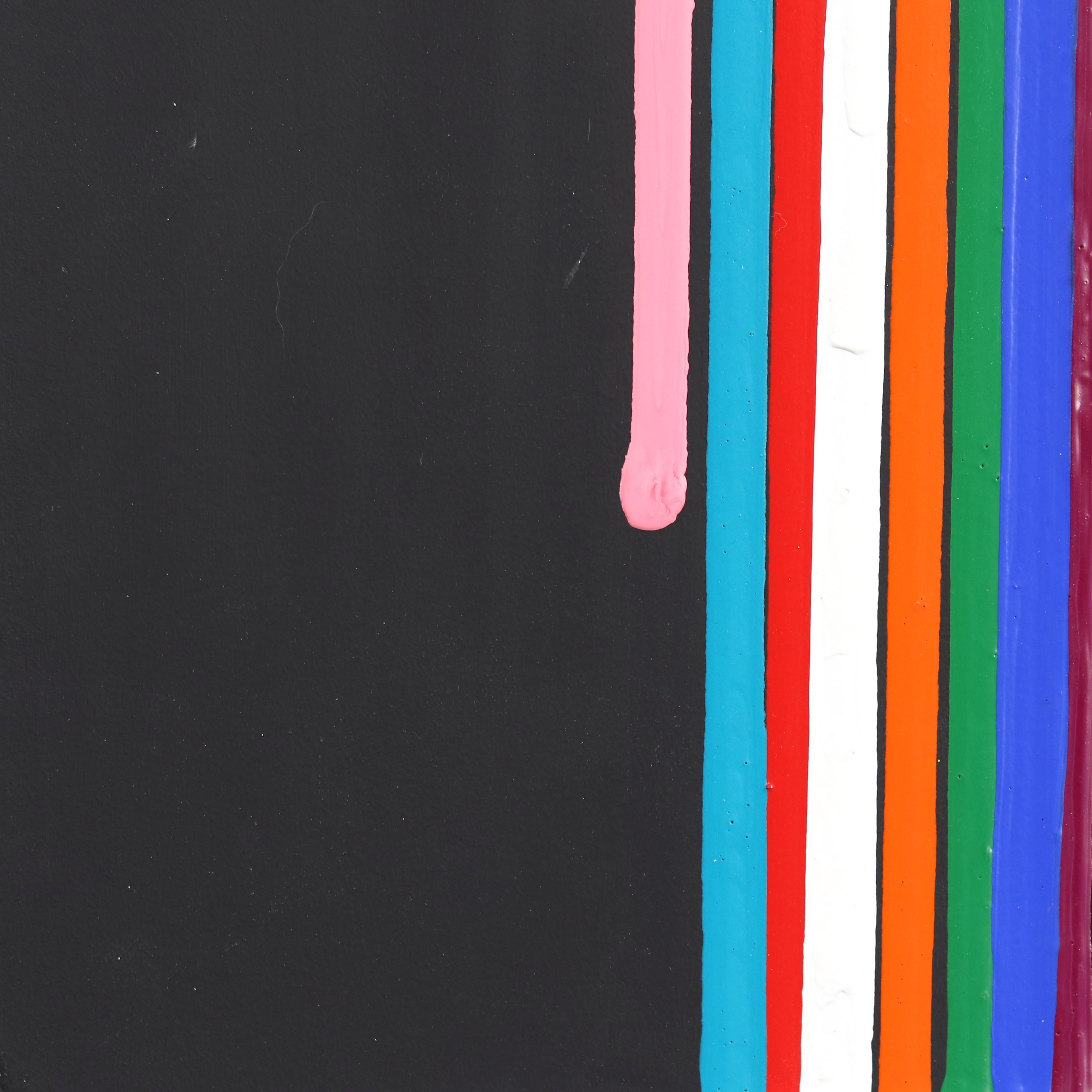 Goteo Negro - Obra de Arte Contemporánea Escultórica Figurativa Abstracta de Colores 3