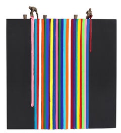 Black Drip - Colorful Abstract Figurative Sculptural Contemporary Artwork