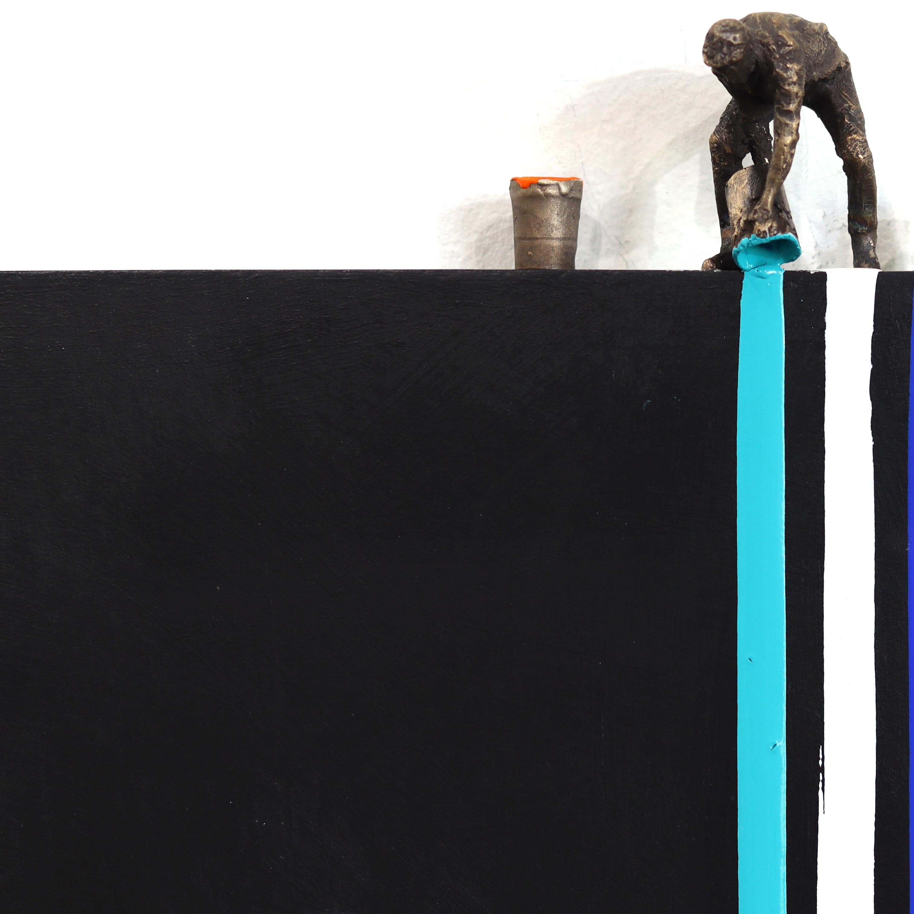 Nebraka-based Jamie Burmeister is a sculptural artist known for his original artworks incorporating original small bronze figures, standing at just up to 4 inches tall. His unique figurative sculptural works have been showcased in galleries,