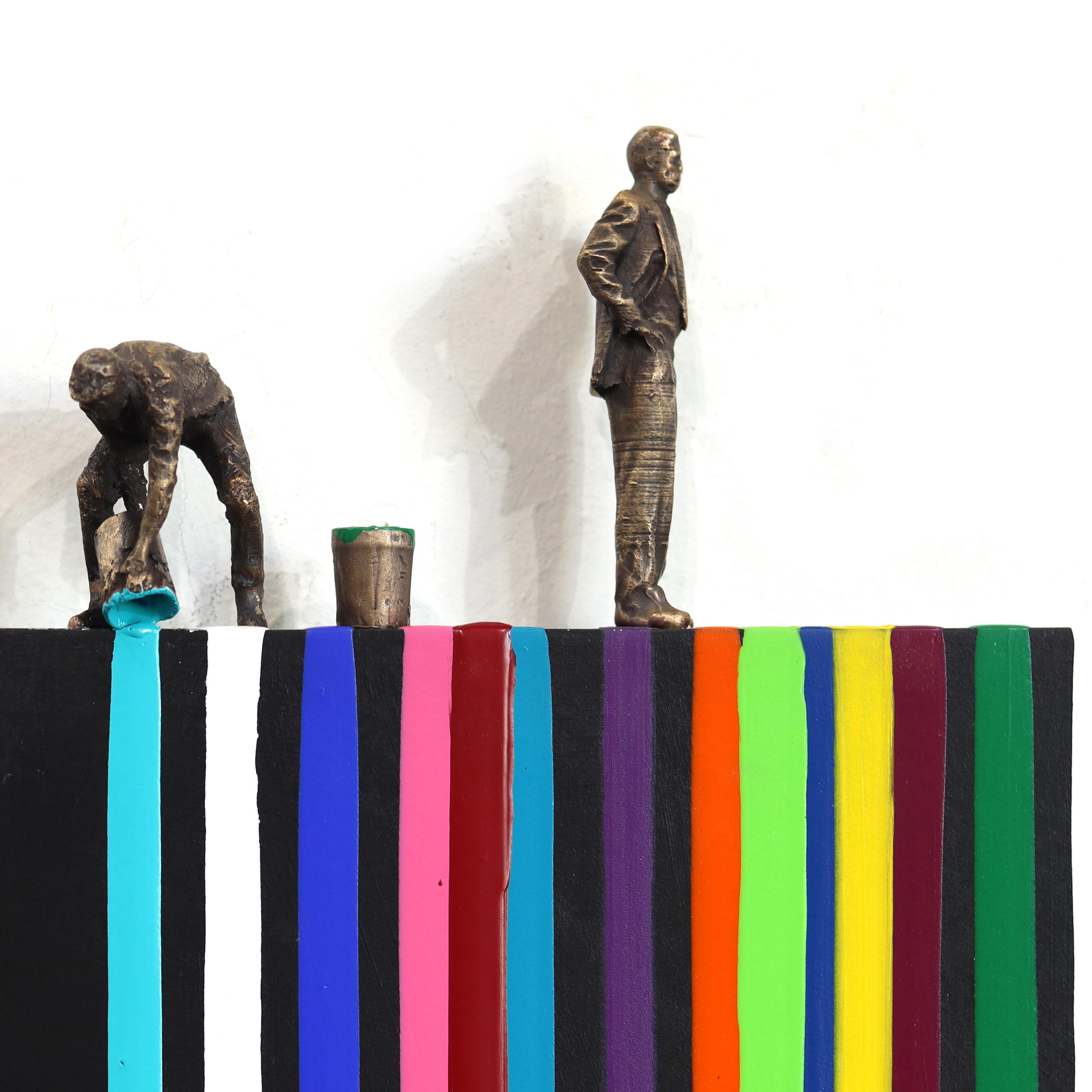 Black Drip II - Colorful Abstract Figurative Sculptural Contemporary Artwork For Sale 5