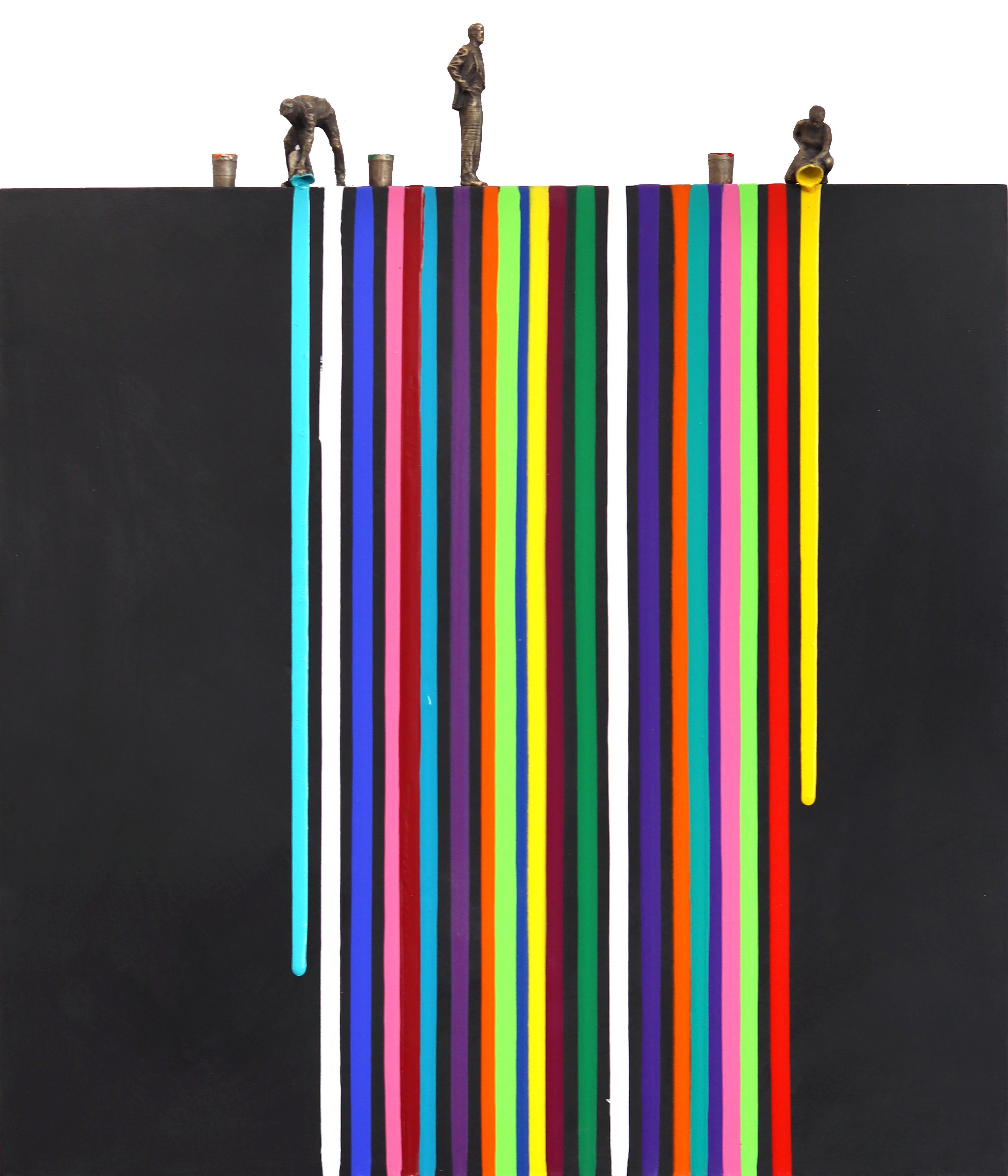Black Drip II - Bunte abstrakte figürliche skulpturale zeitgenössische Kunstwerke