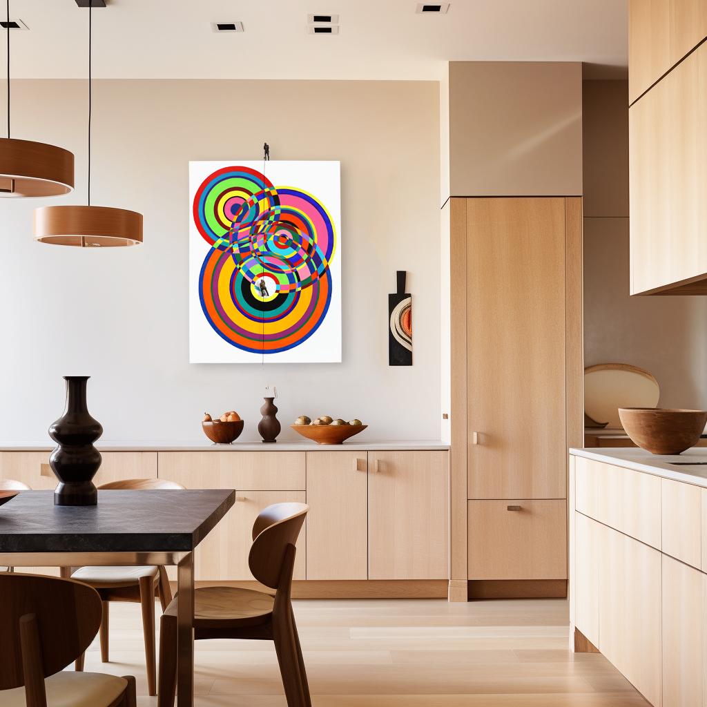 Concentric Circles - Colorful Abstract Figurative Sculptural Modern Artwork - Sculpture by Jamie Burmeister