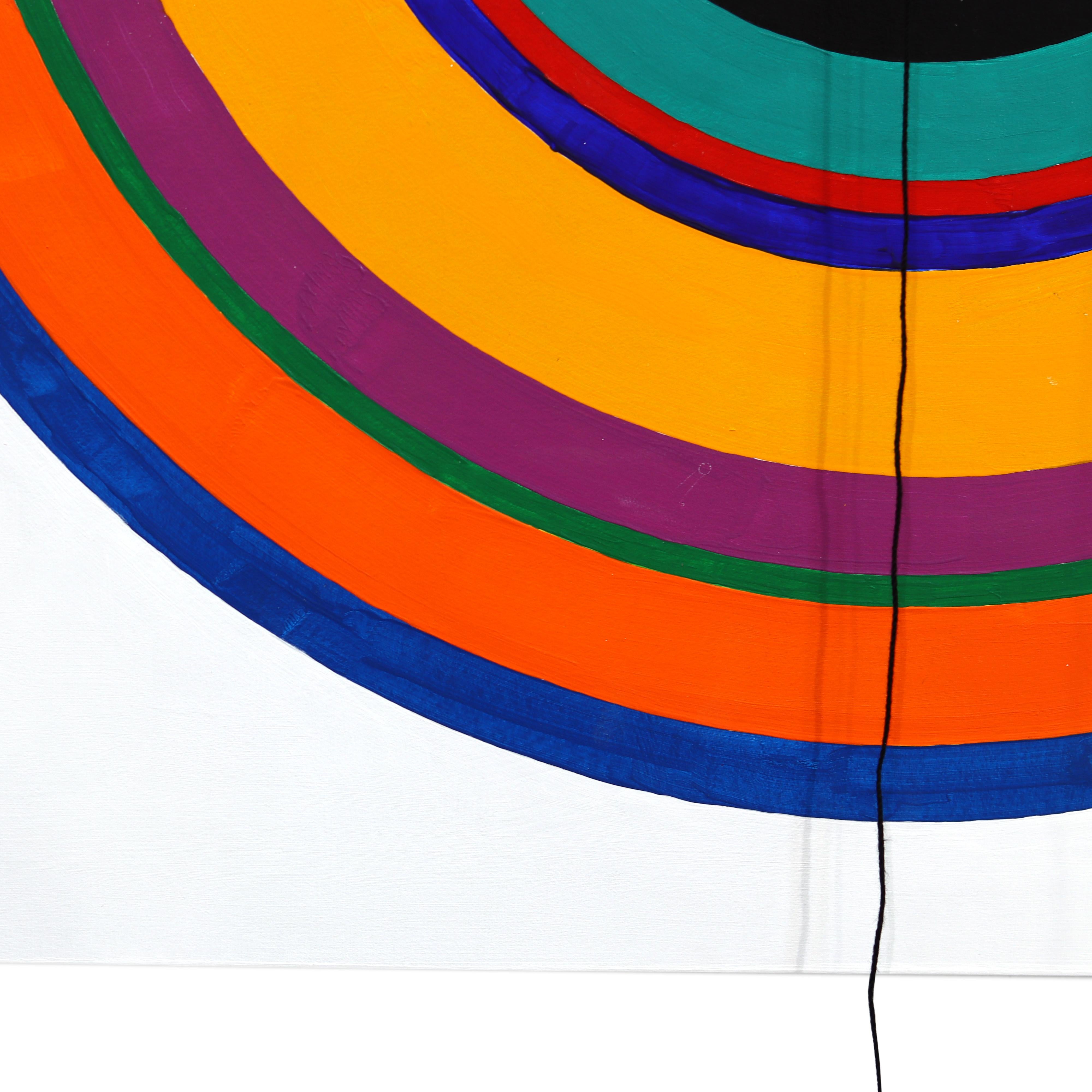 Concentric Circles - Colorful Abstract Figurative Sculptural Modern Artwork For Sale 4