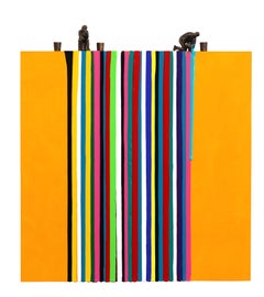 Goteo de diente de león - Obra de Arte Contemporánea Escultórica Figurativa Abstracta de Colores