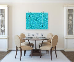 Haint Blue Smudge - Original Contemporary Abstract Figurative Sculptural Artwork