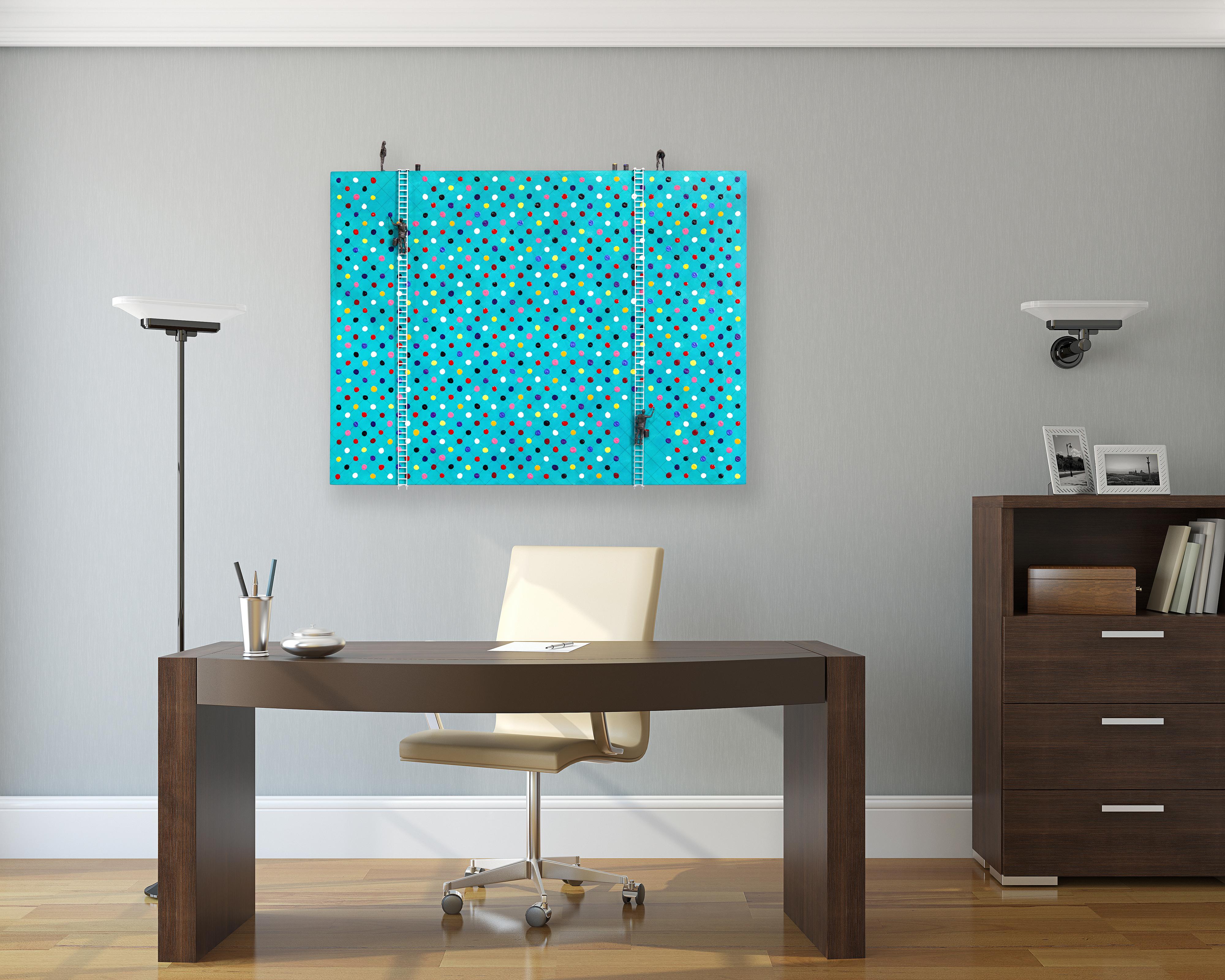 Haint Blue Smudge - Original Contemporary Abstract Figurative Sculptural Artwork For Sale 3