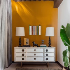 Wood Drip - Opera d'arte scultorea astratta contemporanea inzuppata di colore