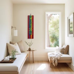 Yellow and Blue Make Green - Tall Modern Abstract Figurative Sculptural Artwork