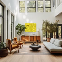 Yellow Smudge - Vibrant Yellow Tone Abstract Figurative Sculptural Wall Artwork