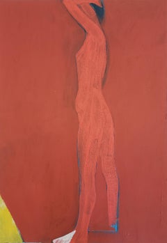 Jamie Chase "Figure in Red" Painting on Paper