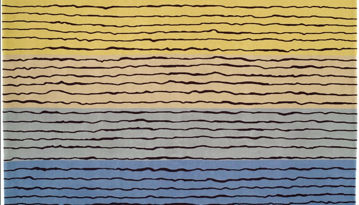 Jamie Drake - 'Pulsierende Nadelstreifen' Teppich 6' x 9' (Unbekannt) im Angebot