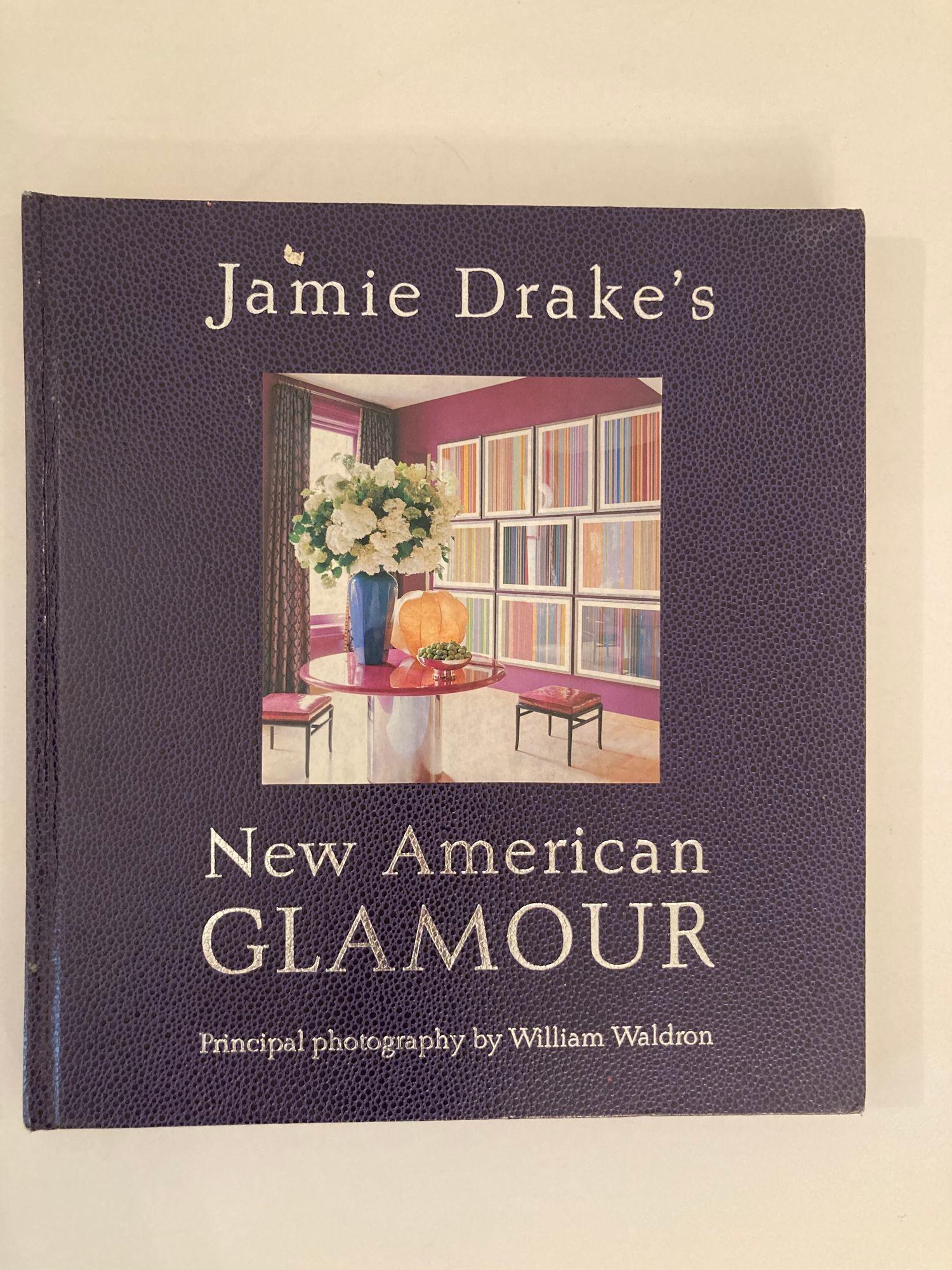 Jamie Drake's New American glamour.
Designer hardcover Coffee table book.
New York: Bulfinch Press, 2005.
Stated first edition hardcover with no dust jacket as issued. 175 pp.
A colorful book by American designer Jamie Drake that illustrates his