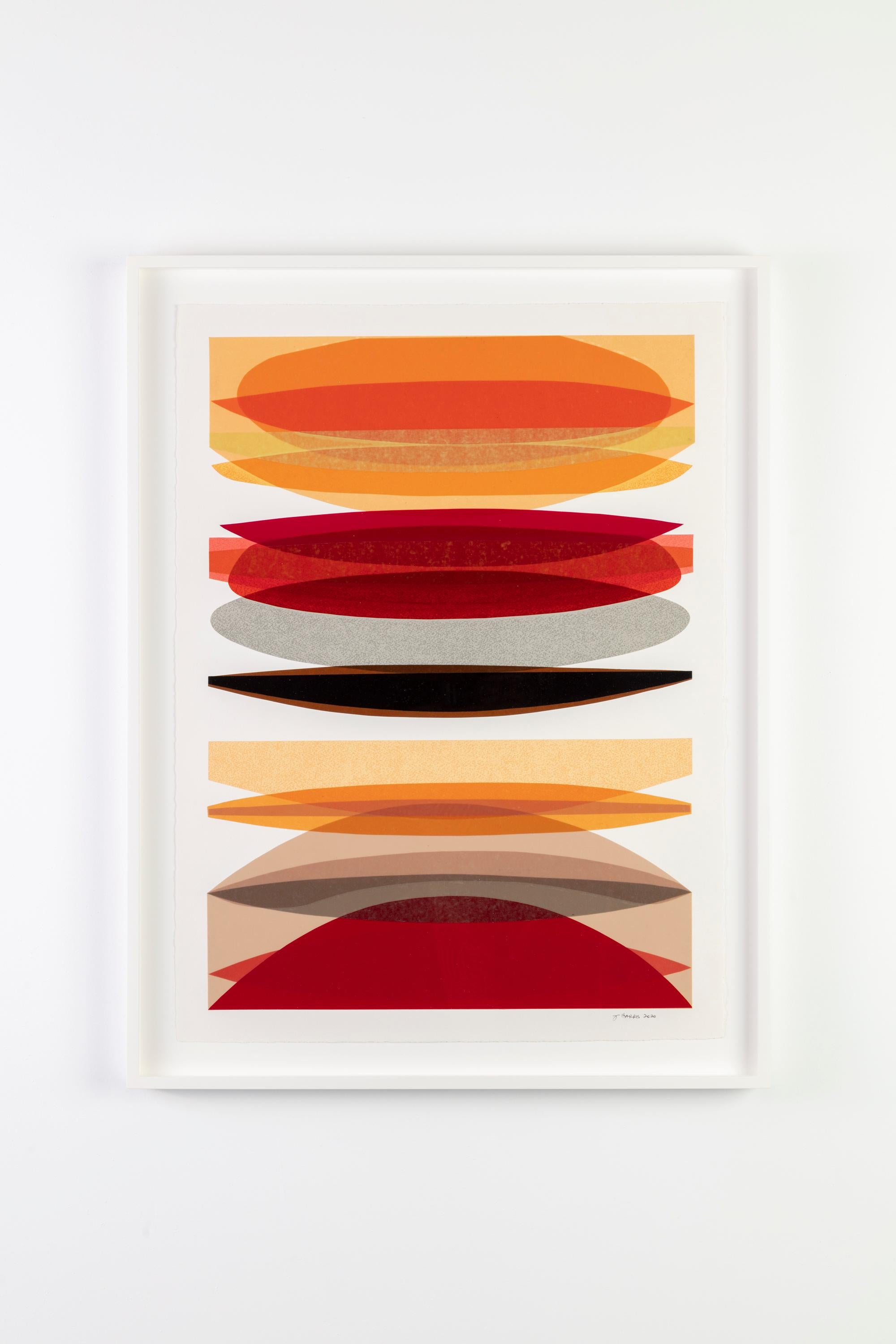 "Infusion Collage - Segmented Weave", Contemporary, Framed, Collage, on Paper - Art by Jamie Harris